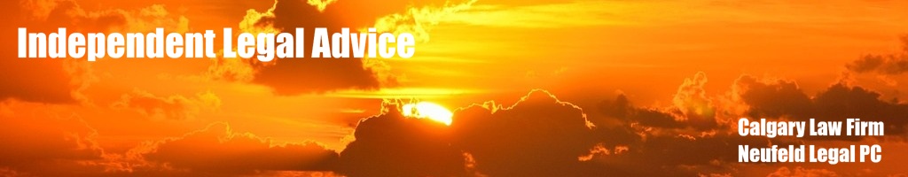 independent legal advice Calgary lawyer